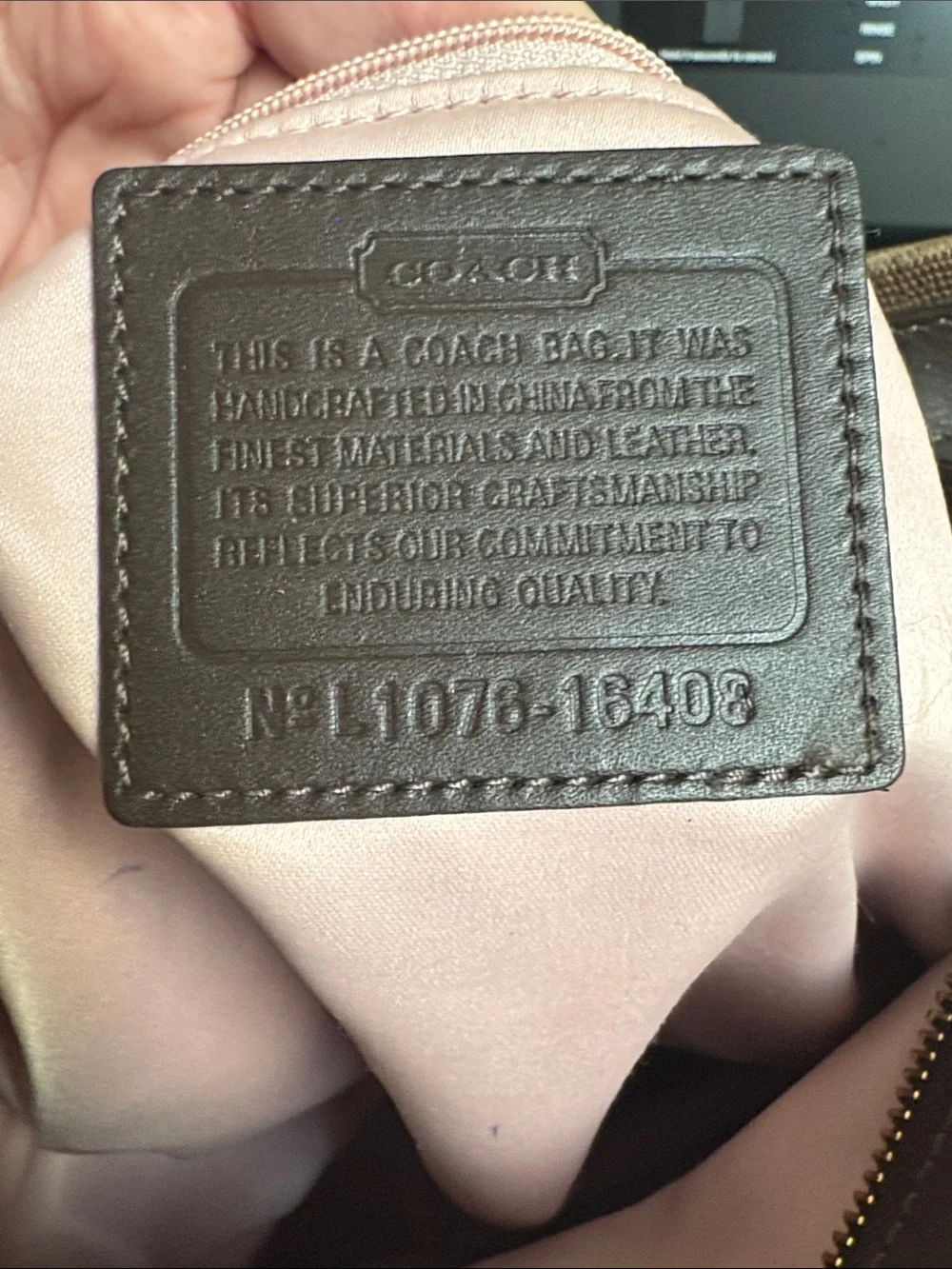 Coach Tan and Brown Signature Shoulder Bag